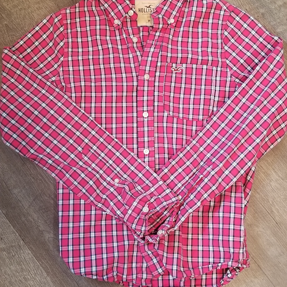 Hollister Mens Medium Long Sleeve Shirt